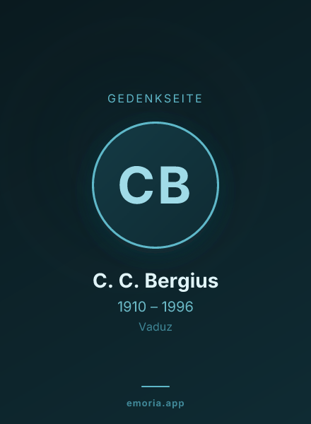 Gedenkportrait von C. C. Bergius