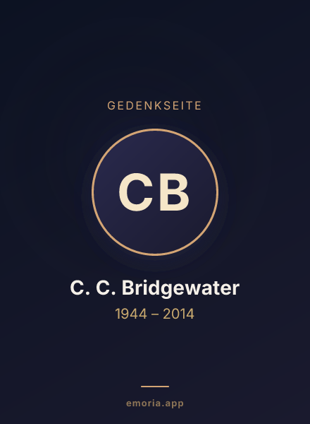 Gedenkportrait von C. C. Bridgewater