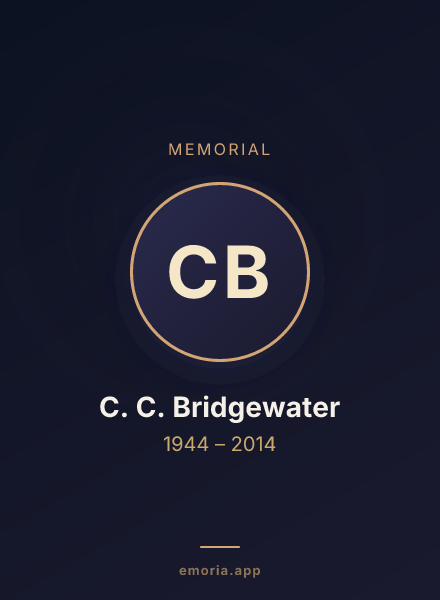 Memorial portrait of C. C. Bridgewater