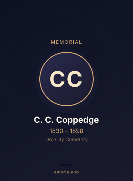 Memorial portrait of C. C. Coppedge