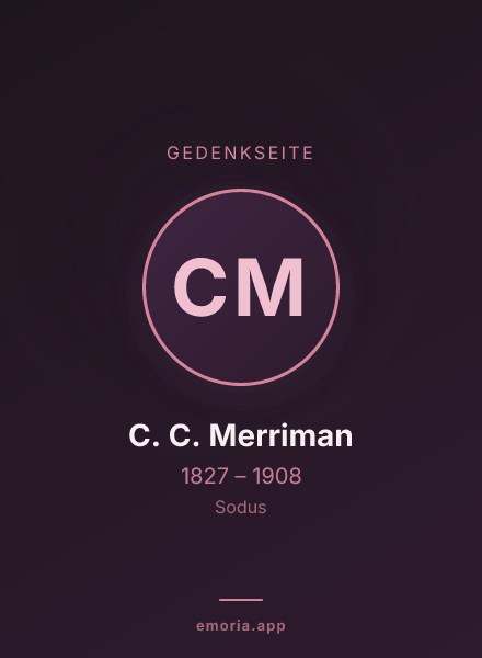 Gedenkportrait von C. C. Merriman
