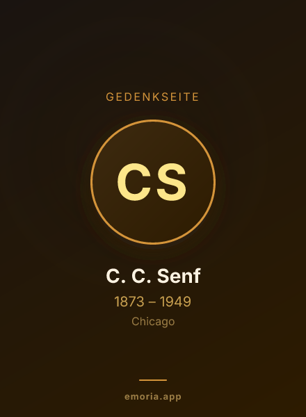 Gedenkportrait von C. C. Senf