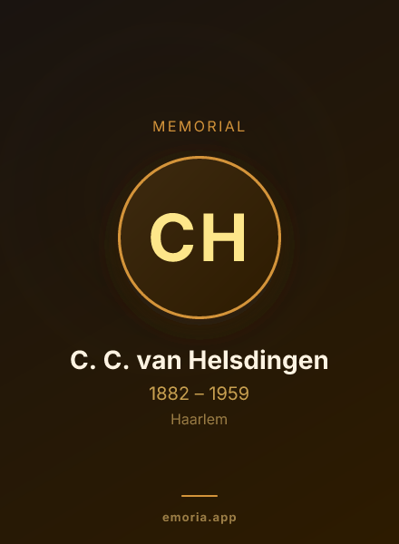 Memorial portrait of C. C. van Helsdingen