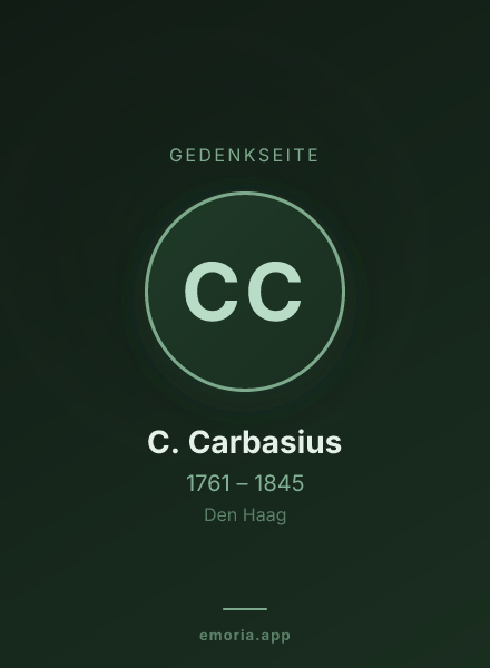 Gedenkportrait von C. Carbasius