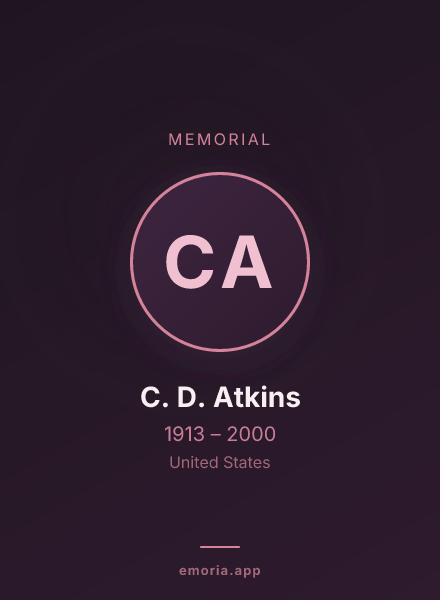 Memorial portrait of C. D. Atkins
