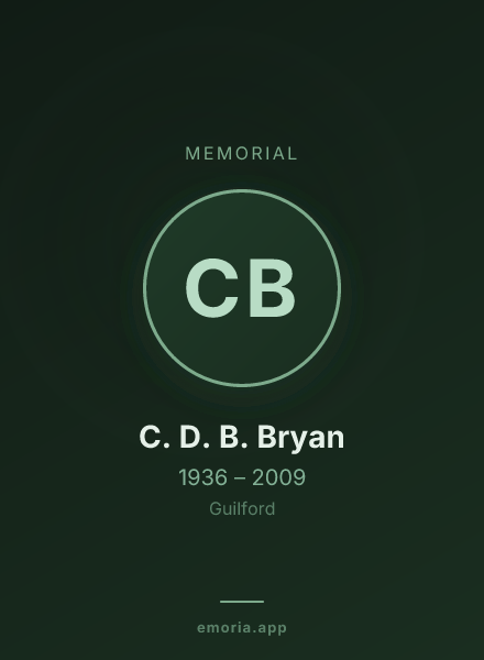 Memorial portrait of C. D. B. Bryan