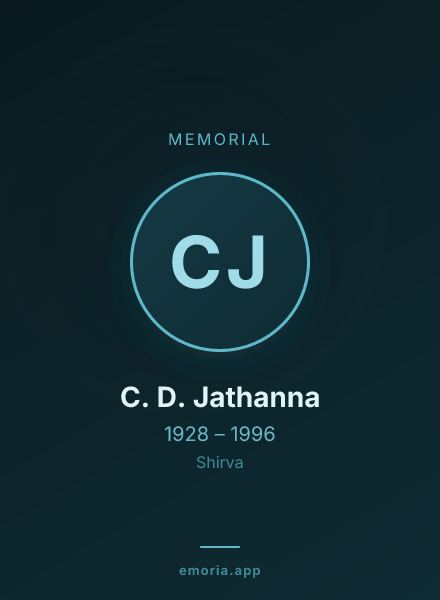 Memorial portrait of C. D. Jathanna