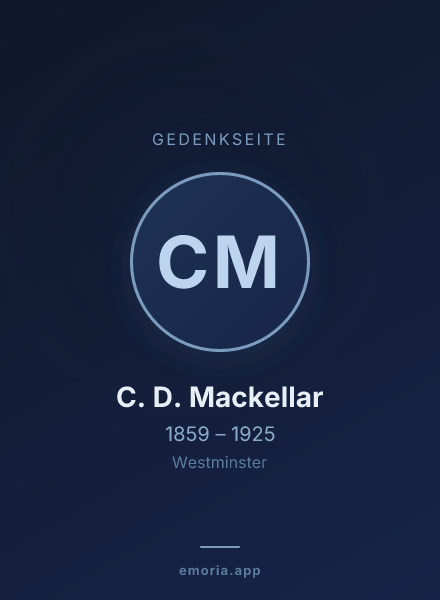 Gedenkportrait von C. D. Mackellar