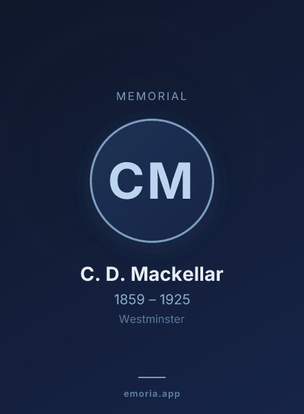 Memorial portrait of C. D. Mackellar