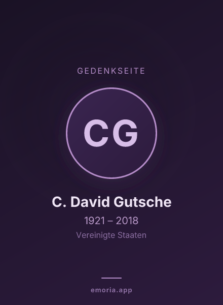 Gedenkportrait von C. David Gutsche