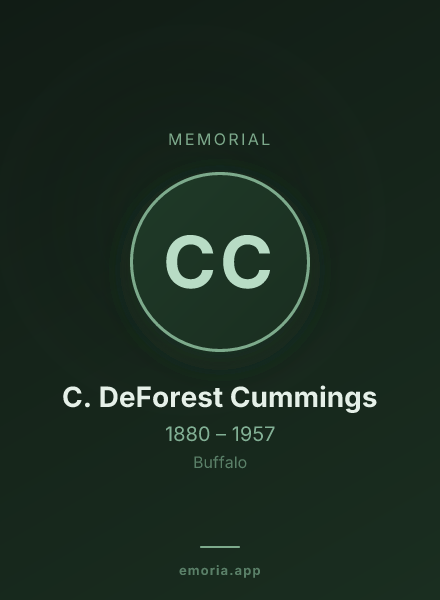 Memorial portrait of C. DeForest Cummings