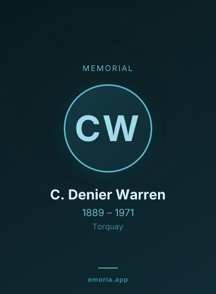 Memorial portrait of C. Denier Warren