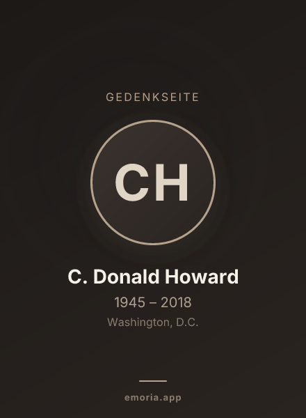 Gedenkportrait von C. Donald Howard