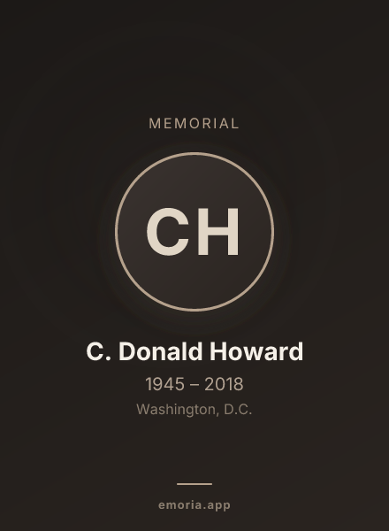 Memorial portrait of C. Donald Howard