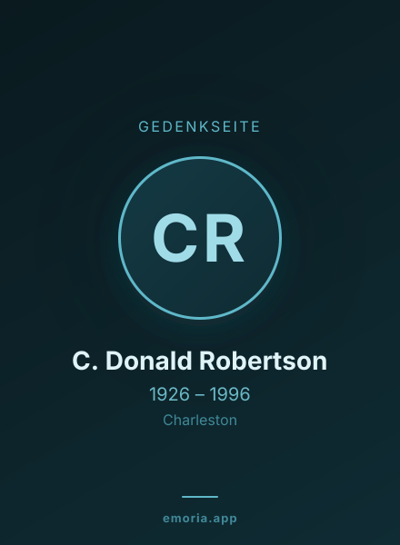 Gedenkportrait von C. Donald Robertson