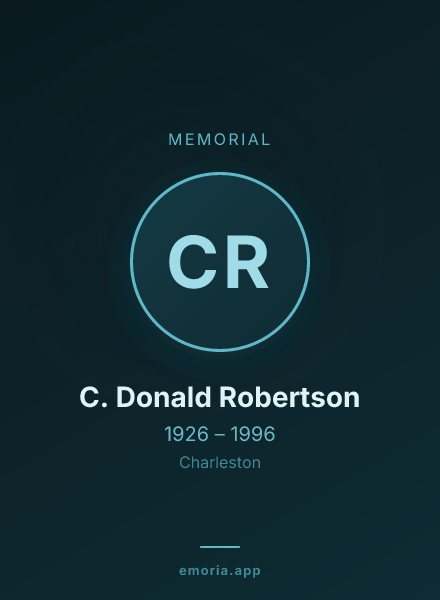 Memorial portrait of C. Donald Robertson