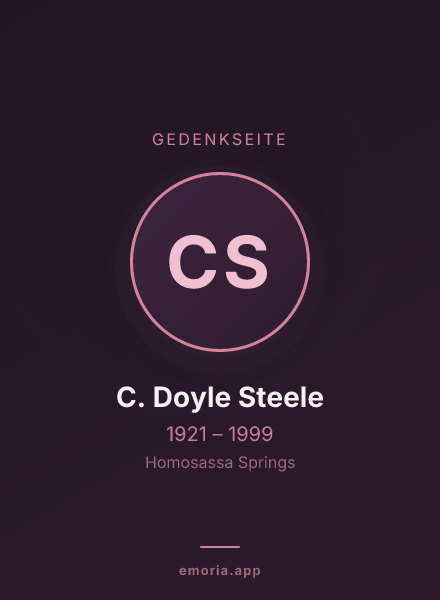 Gedenkportrait von C. Doyle Steele