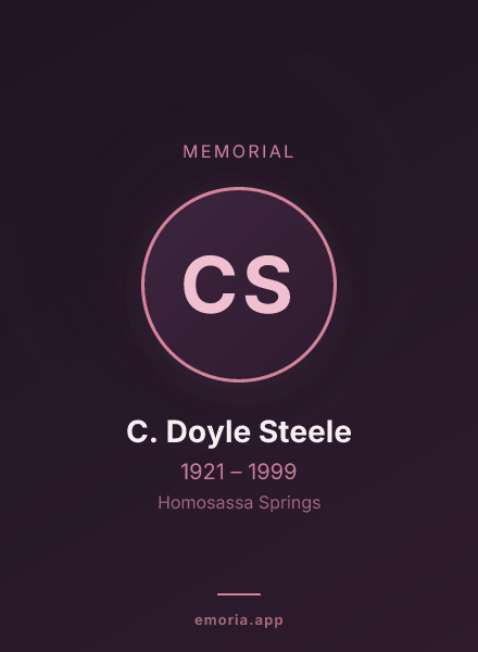 Memorial portrait of C. Doyle Steele