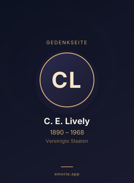Gedenkportrait von C. E. Lively