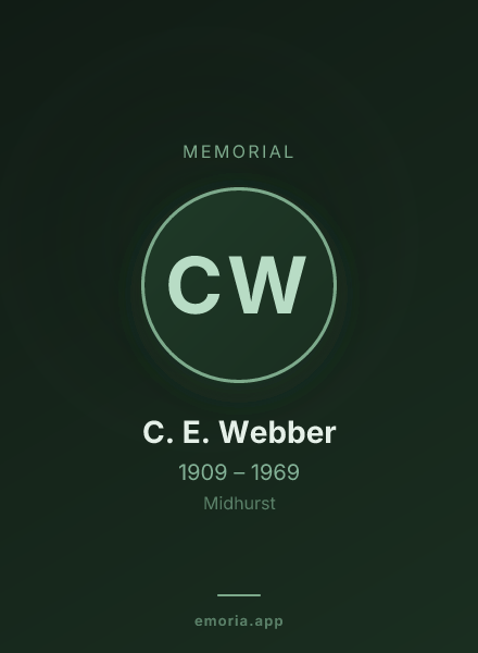 Memorial portrait of C. E. Webber