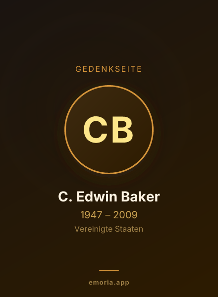 Gedenkportrait von C. Edwin Baker
