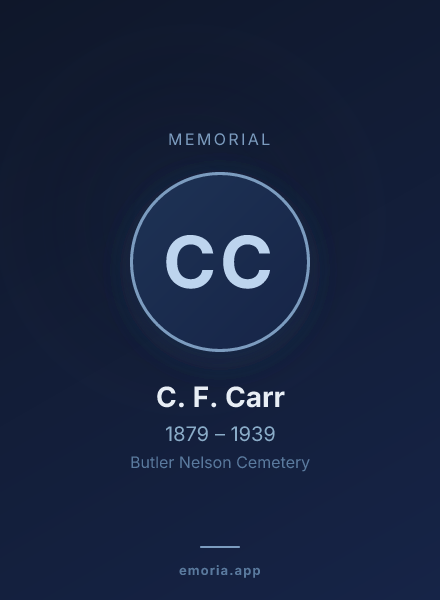 Memorial portrait of C. F. Carr