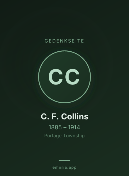Gedenkportrait von C. F. Collins