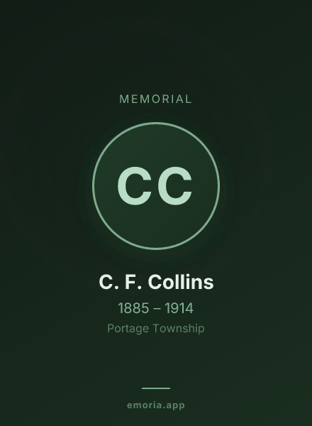 Memorial portrait of C. F. Collins