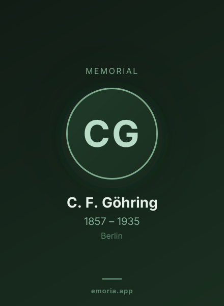 Memorial portrait of C. F. Göhring