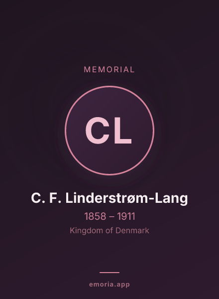 Memorial portrait of C. F. Linderstrøm-Lang