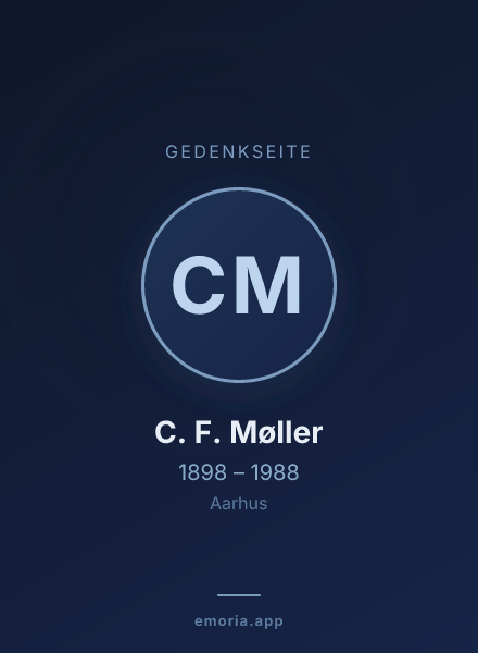 Gedenkportrait von C. F. Møller