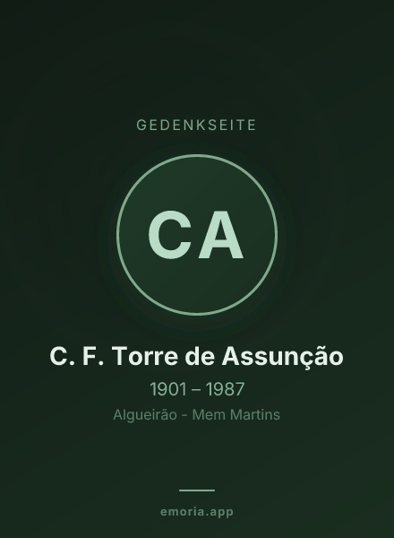 Gedenkportrait von C. F. Torre de Assunção
