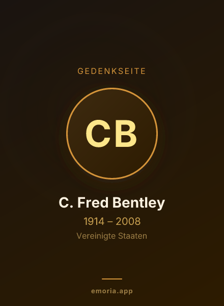 Gedenkportrait von C. Fred Bentley