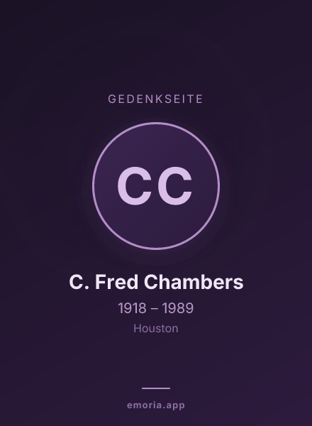Gedenkportrait von C. Fred Chambers