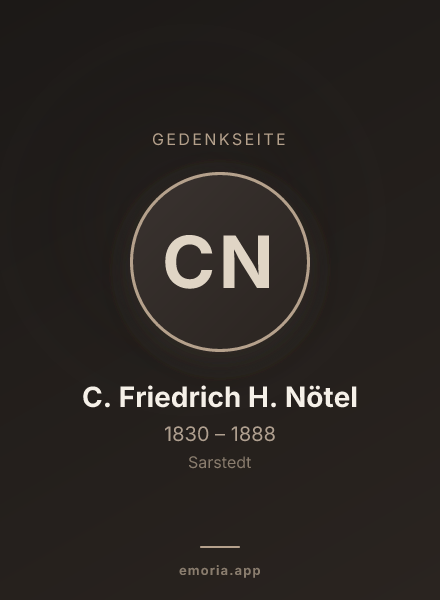 Gedenkportrait von C. Friedrich H. Nötel