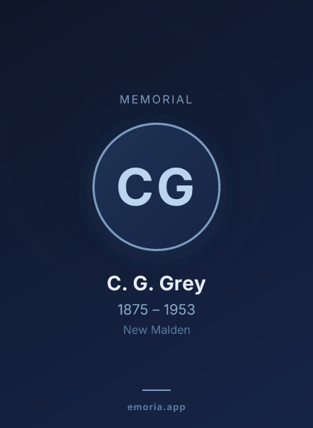 Memorial portrait of C. G. Grey