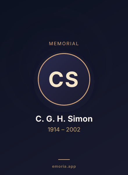 Memorial portrait of C. G. H. Simon