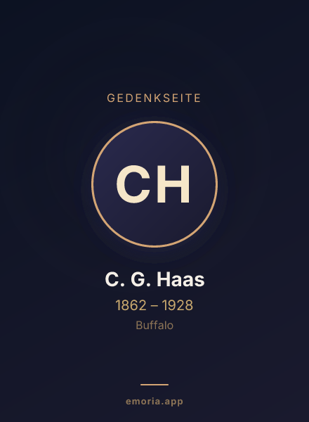Gedenkportrait von C. G. Haas