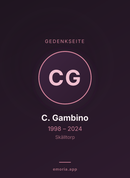 Gedenkportrait von C. Gambino