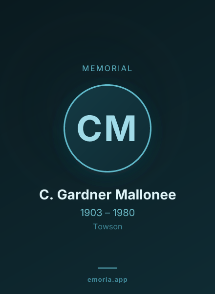 Memorial portrait of C. Gardner Mallonee