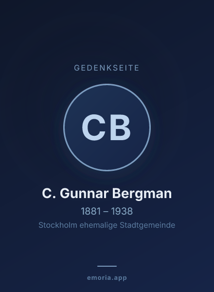 Gedenkportrait von C. Gunnar Bergman