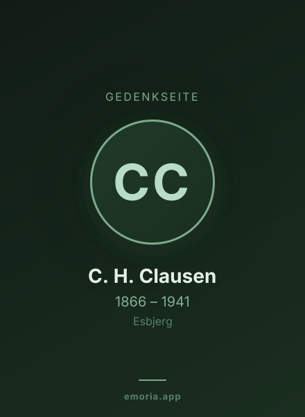 Gedenkportrait von C. H. Clausen