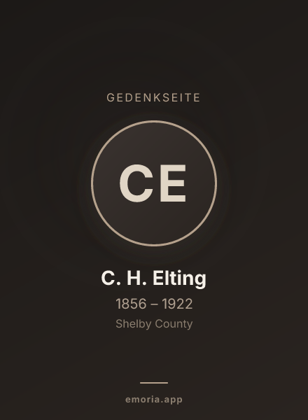 Gedenkportrait von C. H. Elting