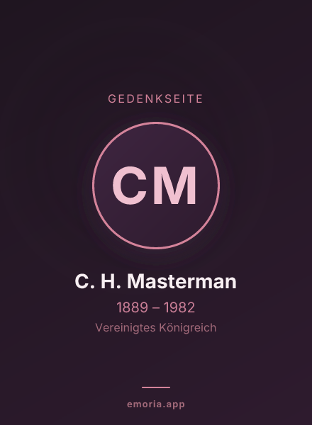 Gedenkportrait von C. H. Masterman