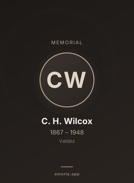 Memorial portrait of C. H. Wilcox