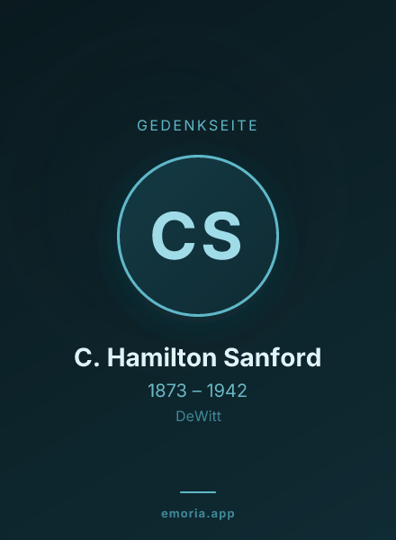 Gedenkportrait von C. Hamilton Sanford