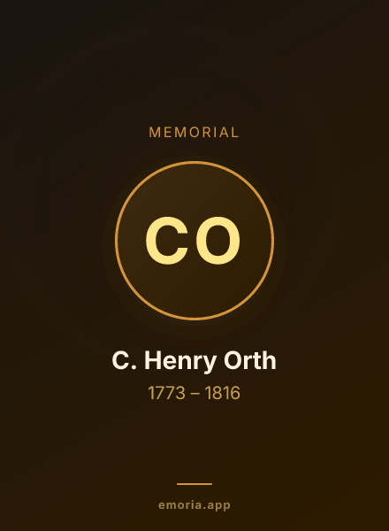 Memorial portrait of C. Henry Orth