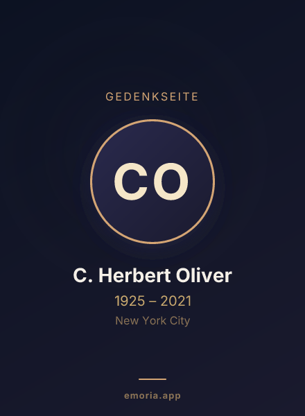 Gedenkportrait von C. Herbert Oliver