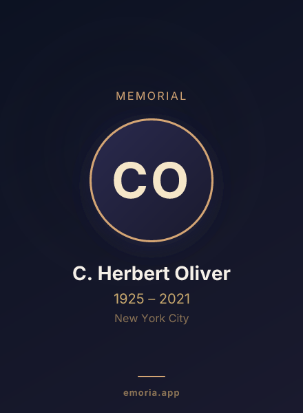 Memorial portrait of C. Herbert Oliver