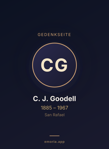 Gedenkportrait von C. J. Goodell
